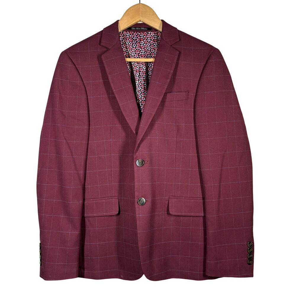 Nick Graham The New York Cut Blazer Bleeker Suit Jacket Red Casual Preppy - 36